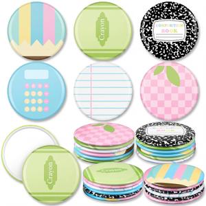 Thyle 36 Pcs End of School Year Teacher Appreciation Gifts Composition Mini Compact Mirror Gifts for Teacher Graduation Pastel Pocket Mirrors Graduation Party Favors for Teaching Women Team (Pastel)