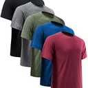 MCPORO Workout Shirts for Men Short Sleeve Quick Dry Athletic Gym Active T Shirt Moisture Wicking, 2XL