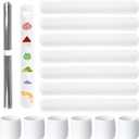 100 Pieces Slap Bracelets White Blank DIY Slap Bands Party Favors Snap Bracelets Wristband Bulk for Birthday School Classroom Play Activity Painting Craft Projects, Vinyl Wrapping