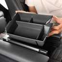 Compatible with 2026 Toyota Sienna accessories Center Console Organizer with Cup Holder, Lower Storage Box Accessory Lower Center Console Tray (Compatible with 2021-2026 Toyota Sienna, Black)