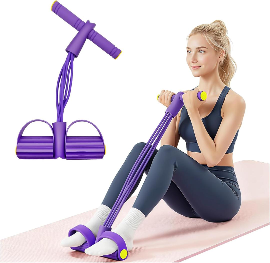 Multifunctional Pedal Resistance Band with Handle,4/6/8 Tubes for All Weights,Upgrade Heavy-Duty TPE Tubes with 300% Stretch for Full Body Workouts.