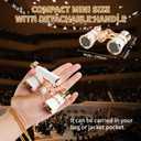 3X25 Theater Glasses Binoculars Compact with Adjustable Handle & Chain Opera Glasses for Women Adults in Musical Concert（White）