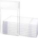 Set of 10 Trading Cards Protector Case with Label Position Clear Baseball Card Holders Graded Card Empty Slab Box for Standard Collector Sport Game Grade (Clear)