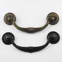 4-Pack 4.5" C-C Vintage Look Antique Bronze Bail Drawer Pull Drop Swing Handles Dresser Pulls Cabinet Knob Vintage Style 114 mm 4 1/2" Centers (4, Antique Bronze)