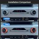 for Ford Explorer Accessories Car Button Cover for Audio Headlight Knobs 2020 2021 2022 2023 2024 Aluminum Alloy Knob Trim Red 3 Pcs