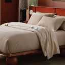 Bedsure Cotton Duvet Cover King - 100% Cotton Waffle Weave Khaki Duvet Cover King Size, PureWoven Breathable Tan Bedding Set for All Season, 3 Pieces, 104"x90"