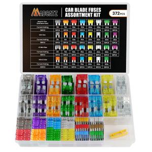 372 Pcs MADCATZ Standard + Mini + LP Mini + Micro2 Car Fuse, Blade Fuses Assortment Set (2A 5A 10A 15A 20A 25A 30A 35A) Automotive Blade Fuse for RV, Truck, Marine, Auto Accessories