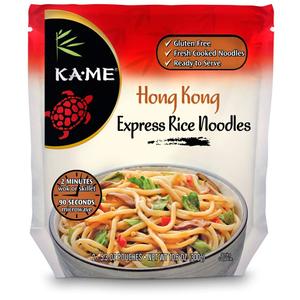 Ka-Me Gluten Free Rice Noodles - Hong Kong Express Noodles Ready To Serve (Pack of 6) (EXP 10/13/25)