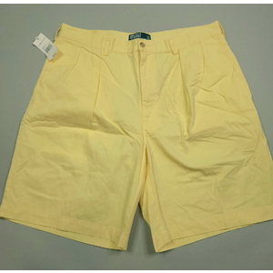 Vintage Polo Ralph Lauren Tyler Short Pleated Classic Fit Khaki Yellow - Shorts Size unknown