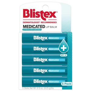 Blistex Medicated Lip Balm, 0.15 Ounce, Prevent Dryness & Chapping, SPF 15 Sun Protection, Seals in Moisture, Hydrating Lip Balm, Easy Glide Formula for Full Coverage, 1 Pack