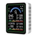 Air Quality Monitor Indoor, 10 in 1 Portable Smartair Quality Tester for CO2 | CO | TVOC | HCHO | Temp | AQI | PM0.31 Detection Hum for Home Cars Plants, Pets, Car, Hotel