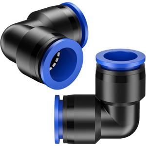 Pawfly 15 Pcs Quick Connect 1/2" Drip Irrigation Elbow Fittings for 1/2 Inch Irrigation Tubing (1/2" ID x 0.62-0.63" OD), Push-to-Fit 2-Way Elbows, 90 Degree Elbow Connectors, Drip Irrigation Parts