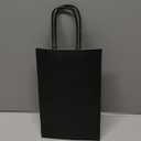 MESHA Kraft Gift Bags 200 Pack 5.25x3.75x8 Inch Small Black Paper Bags with Handles Bulk for Small Business,Birthday,Party,Wedding,Retial,Shopping Bag