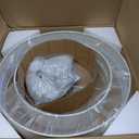 19.7" Chrome Drum Chandelier, 4-Light Linen Light Fixture