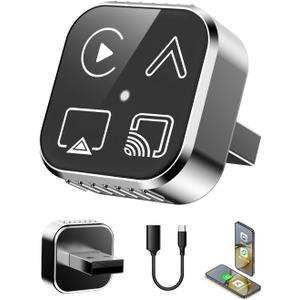 VQU 4 in 1 Wireless CarPlay Adapter for iPhone & Android Auto Adapter, 2026 Upgrade Plug & Play USB C Dongle, Convert Wired to Wireless CarPlay & Android Auto, AirPlay & Miracast Screen Mirroring