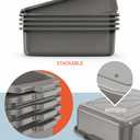2 x Gray 13 L Commercial Bus Tubs/Tote Box, Plastic Storage Wash Basin Tub, 5-Pack