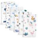 Maliton Muslin Baby Burp Cloths 6 Pack Large 20''x10'' 100% Cotton Burp Rags Absorbent and Soft 6 Layers Muslin Cloth Baby Essentials for Newborn(Zoo Pattern, Pack of 6)