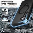 3-in-1 [360 Spin Stand+Magnetic+Ring Holder] Case for Samsung Galaxy S24 Plus / S25 Plus Fit for MagSafe, Military Grade Protective, Cover S24 Plus / S25 Plus Phone Cases for Women/Men 6.7Black