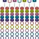 Blulu  Colored Key Covers Caps Tags Covers Set Plastic Key Color Identifier Rings Toppers(Retro Color)