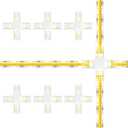 PAUTIX 10mm Connectors 6pcs Cross Connectors,Solderless Terminal Extension Connection for 3-Pin CCT COB LED Strip Lights,NOT for 12mm/8mm/5mm LED Tape Lights