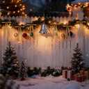 16 Pieces Christmas Velvet Bows 12 x 20 Inch Vintage Large Velvet Ribbon Bows Rustic Christmas Tree Ornaments for Xmas Home Wreath Garland Gift Wrapping Decorations(Khaki, Width of 1")