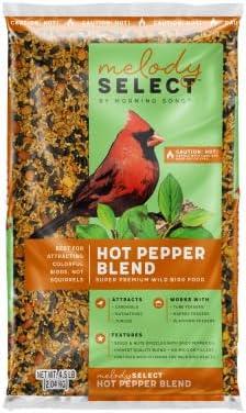 Morning Song Melody Select Hot Pepper Blend Bird Seed - Fiery Red Pepper 4.5 lb Bag