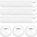 60Pcs 3 Inch Acrylic Button Pins, Blank Custom Pin Maker Bulk Photo Buttons Make Your Own for Crafts DIY Buttons Badges