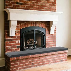 ROYALAY Fireplace Cushions for Hearth Sitting, 2" Thick Fireplace Cover Kid Proof with Anti-Slip Backing, 72"x 16" Hearth Cushion with Removable Cover