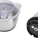 Electric Meat Grinder 350W Stainless Steel Meat Mincer with Speed Control and Braking Function for Efficient Grinding and Chopping of Meat and Vegetables Easy to and Design (US Plug 100 to 120V)