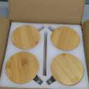 4pcs Set Vintage Coffee Mugs gifts for women, Overnight Oats Containers with Bamboo Lids and Spoons - 14oz Clear Embossed Glass Cups, Cute Coffee Bar Accessories, Iced Coffee Glasses