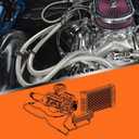 6AN 70" Transmission Fluid Oil Cooler Hose Line kit Compatible with Transmission TR6060 C5 C6 AOD 4L80E TH350 TH400 4L60E 700R4 200-4R