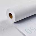 Haimin Grasscloth Textured Wallpaper 24in X 393in Fabric Contact Paper White Wall Paper Linen Peel and Stick Self-Adhesive Thick Vinyl Embossed Film Wallpaper (White)