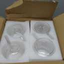 8oz Double Walled Glass Coffee Mugs with Handle, Clear Cappuccino Glass Mug Set of 4, Insulated Layer Coffee Cups, Clear Borosilicate Glass Mugs, Glasses Espresso Mugs for Coffee