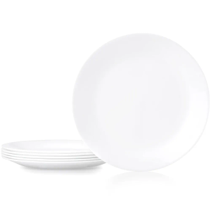 Corelle Livingware 6-Piece Dinner Plate Set, Winter Frost White