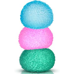 3pc Stress Balls for Adults, Squishy Ball Sensory Textured Memory Gel Fidget Toys for Kids/Adults Hand Exercises, Valentines Day Party Favors Anxiety Relief Squeeze Ball(1.80)