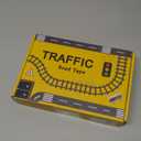 Road Tape for Toy Cars & Trains Black Track 3 Rolls Road Tape 197 inch by 1.9 inch, Packing Traffic Signs Stick to Floors and Walls, Quick Cleanup, for Kids Car Play Gift