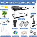 GOZILLA Aquatic Turtle Tank+Lamp+Filter Kit, Upgrade PC Turtle Tank Starter Kit with Adjustable 360Lamp & Filter,Reptile Habitat Lid,Hanging Platform for Small Reptiles.(15.757.99''/Black)