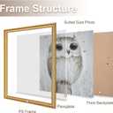 GULETHUN 24x24 Frame, Transitional Modern Design Picture Frames, 24 by 24 Rustic Poster Frame for Home Decor, Gold Vintage Photo Frame, Horizontal or Vertical Display