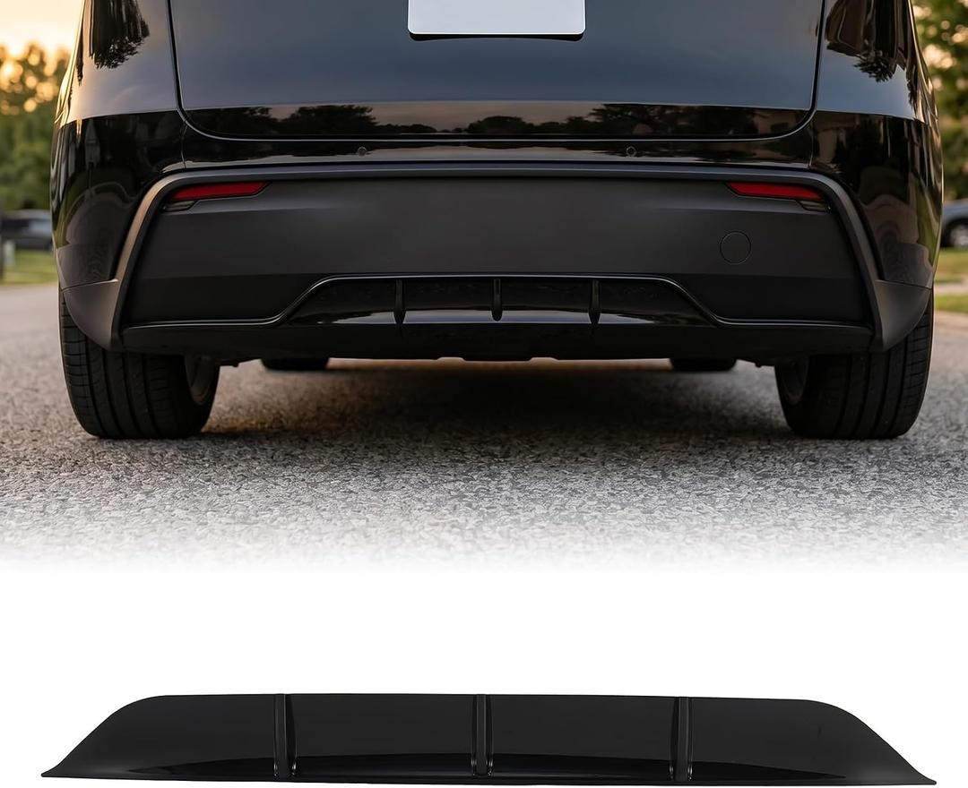 Rear Diffuser for Tesla Model Y Juniper 2025 2026 Glossy Black | Easy Installation,Fastness,Long Lasting,Impact-Resistant,Perfect Fit,Elaborate Manufacturing