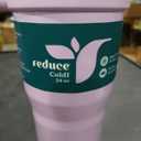 REDUCE 24 oz Stainless Steel Tumbler with Handle - Dual-Wall Vacuum Insulated Travel Mug, Sweat-Proof Lid & Reusable Straw - Keeps Drinks Cold for 24 Hrs, Fits Cupholders, Dishwasher Safe - Lilac Bud