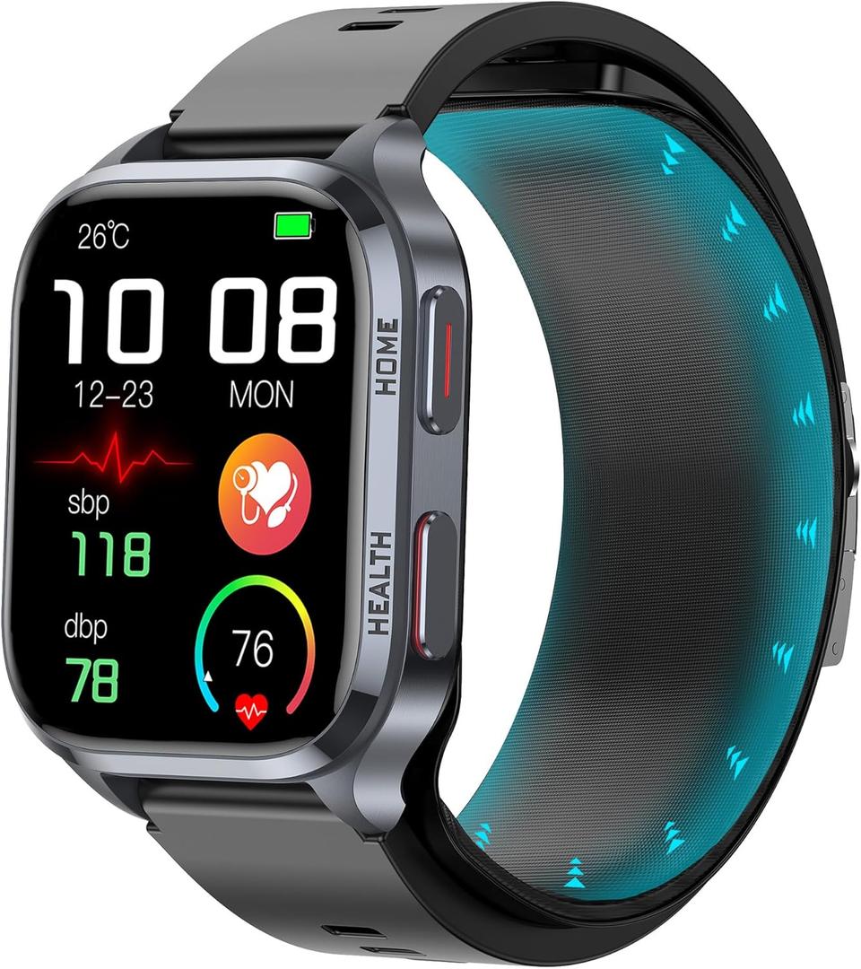 Blood Pressure Smart Watch (Answer/Dial Call), 2.01" Enlager HD Screen,One -Click SOS, Heart Rate/Blood Oxygen/Sleep Monitor, Multiple Movement Activity Tracker