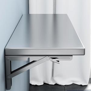 23.6 * 16in Medium Stainless Steel Folding Wall Shelf | Food Truck | Kitchen, Restaurant, Garage, Laundry, Utility Room Folding Concession Shelf, 2 Inches X 24 Inches X 16 Inches