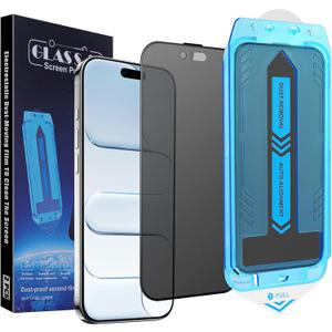 2-Pack Matte Privacy Screen Protector for iPhone Air 6.5-inch, 9H Tempered Glass, Full Coverage, Anti-Fingerprint, Auto Dust-Elimination, No Bubble, Easy Installation