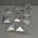 Post Caps 3.5x3.5 inches - 10 Pieces Caps with Free Screws, Galvanized Fence Post Cap / Metal Cap Post Covers