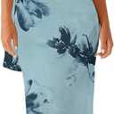 SKAYS Women's 2026 Tube Dress with Scarf Floral Strapless Summer Wedding Guest Beach Vacation Maxi Long Dress (Blue, S)