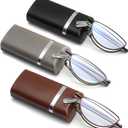 Folding Reading Glasses Anti Blue Light UV, Soft Nose Pad Spring Hinge Readers with Pocket Keychain Case for Men Women