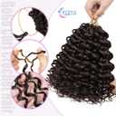 7 Packs GoGo Curl Crochet Hair 8 Inch Short Curly Crochet Hair for Women Deep Wave Beach Curl Crochet Braids Synthetic Braiding Hair Extensions(8 Inch, #4)