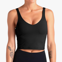Dragon Fit Sports Bra for Women Longline Padded Bra Yoga Crop Tank Tops Fitness Workout Running Top, size M