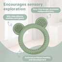 3 Pack BabyTeething Toys, Teethers for Babies 3-6 6-12 Months, BPA Free Teething Relief Easy to Hold, Silicone Teether Toys for Baby Essentials (Yellow)