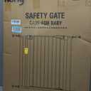 keny 36" Extra Tall Baby Gate for Doorways, Fits Openings 29.7" to 46" Wide, Auto Close Pressured Mounted Dog Gate for Stairs, No Drilling Easy Install Pet Gate, White